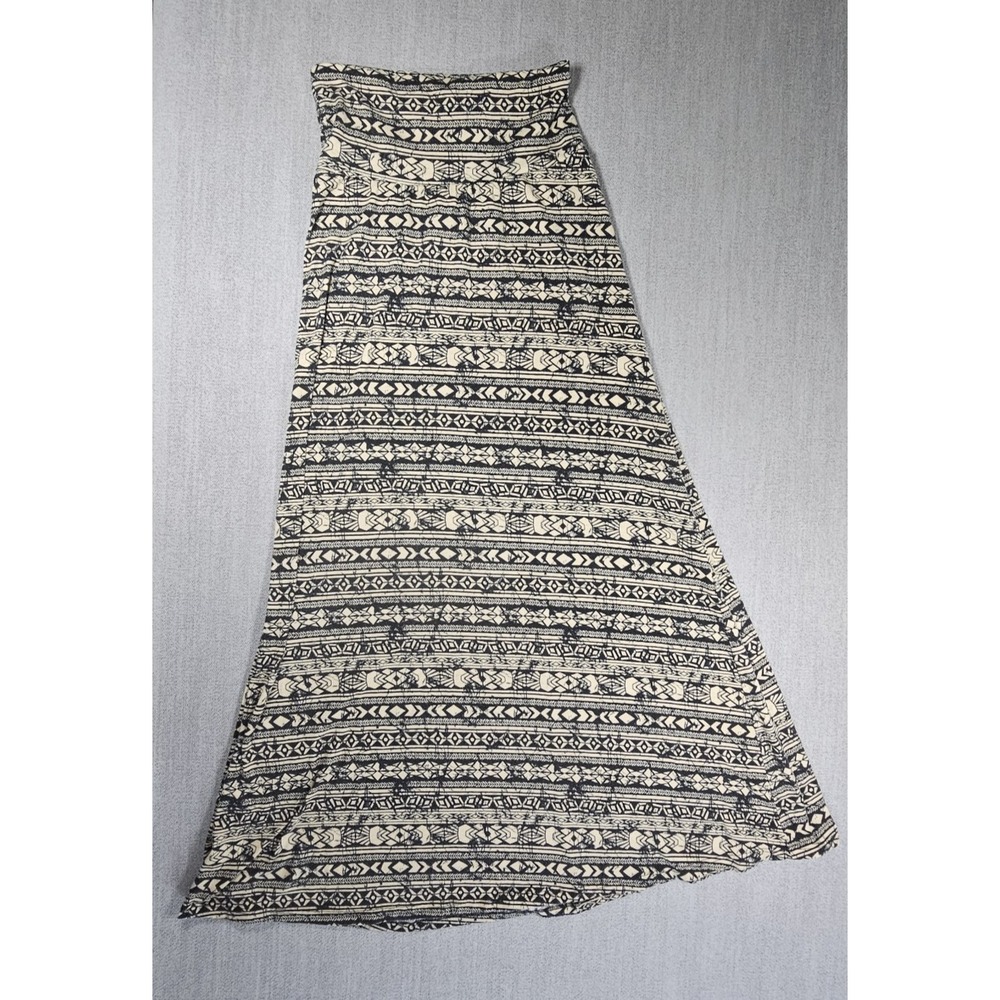 Poetry Women's Maxi Skirt Black Beige Size Large